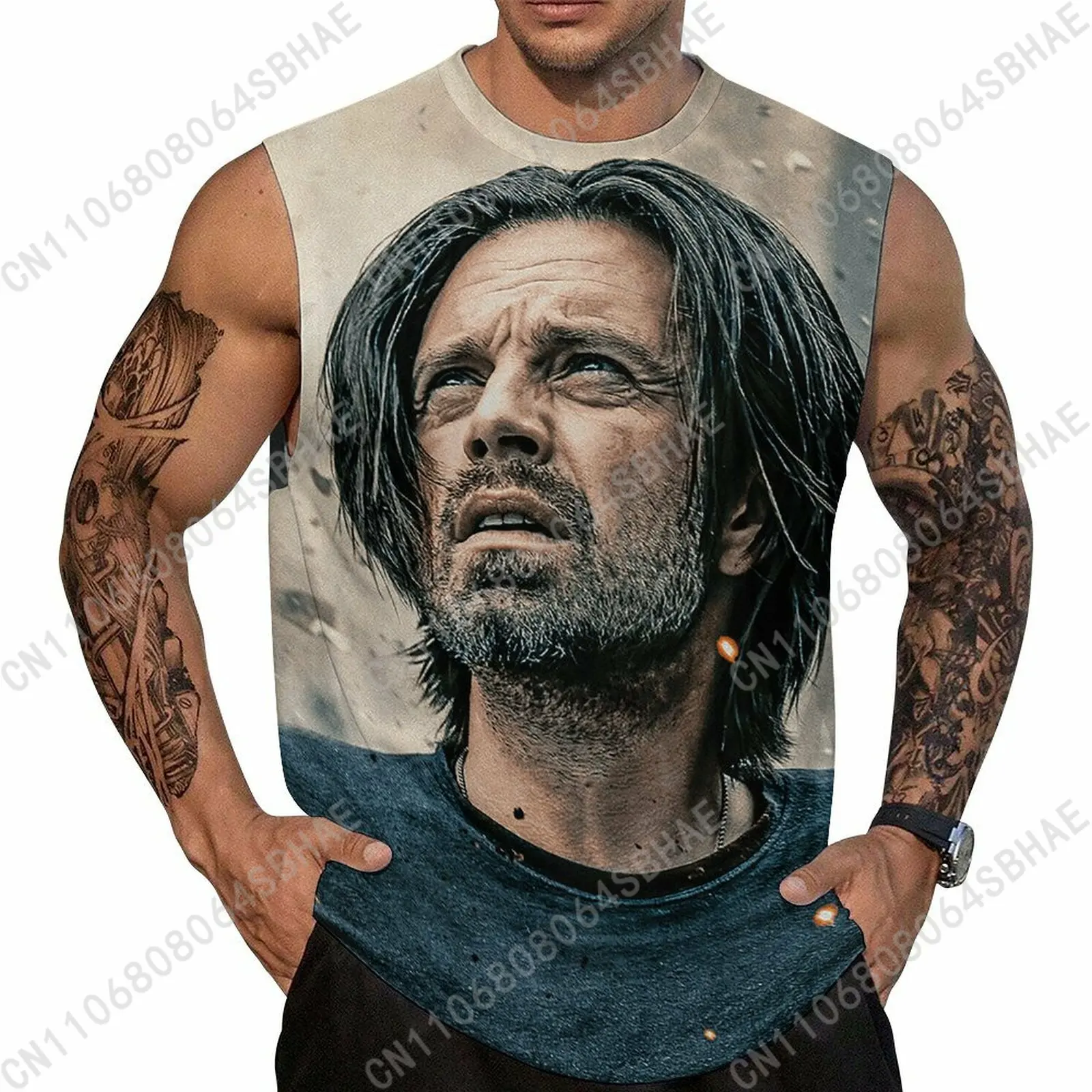 

Marvel Bucky Barnes Custom Men's Sleeveless Shirt Personalized Tank Top Wear Summer Vest Tops Men Daily Use Cosplay
