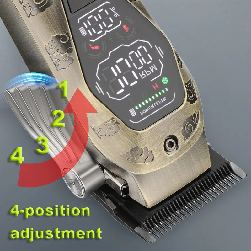 Professional Electric Hair Clipper BRDCLIP BRD642 Trimmer for Man Barber Shop Carving Oil Head Salon with Base Barber Machine