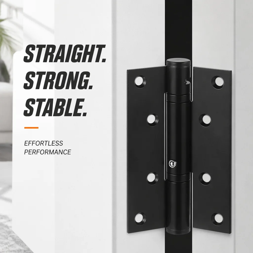 2PCs 4 Inch Self-Closing Invisible Door Hinge Spring Self-Rebound Position Closer Fit Dark Wood Doors Home Renovation Hardware