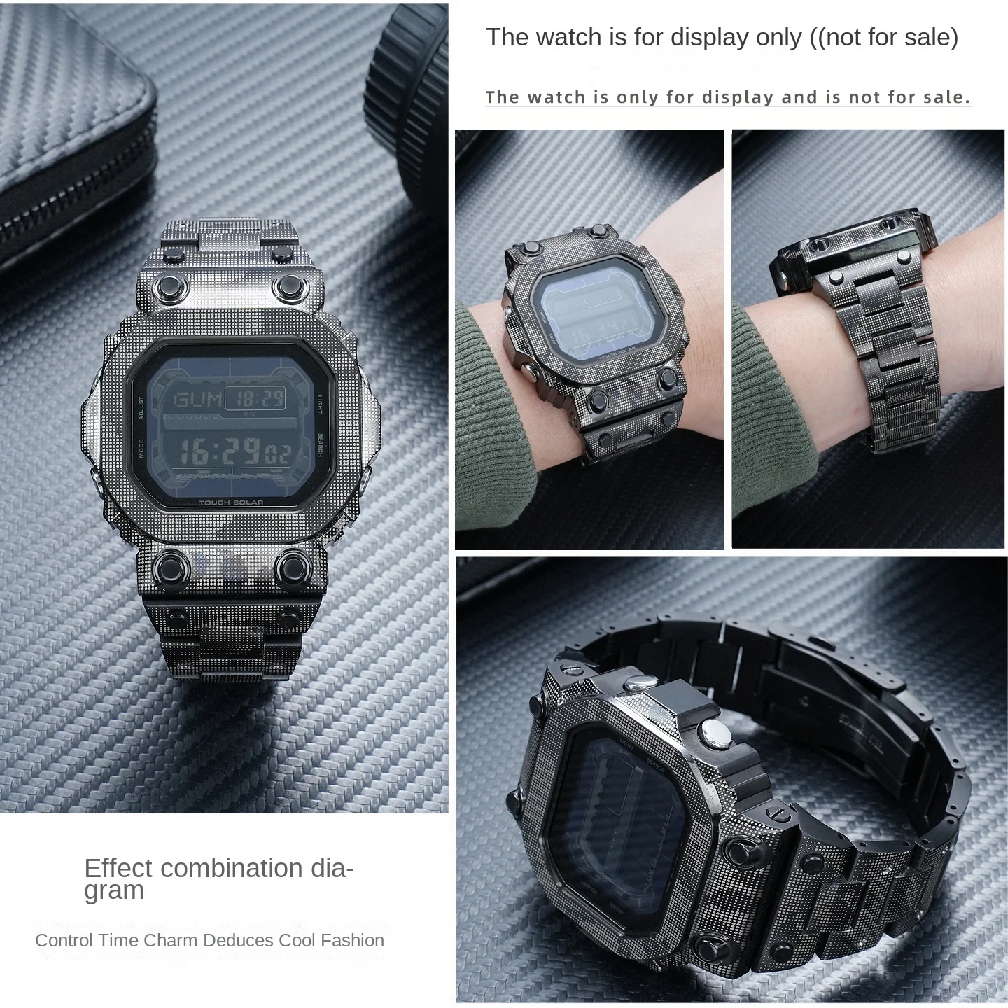 GX-56 Watch Mod Kit Camouflage Style Metal Case For Casio GX56 GXW-56BB Big G Watch upgrade Stainlesss Steel Wachband Bracelet