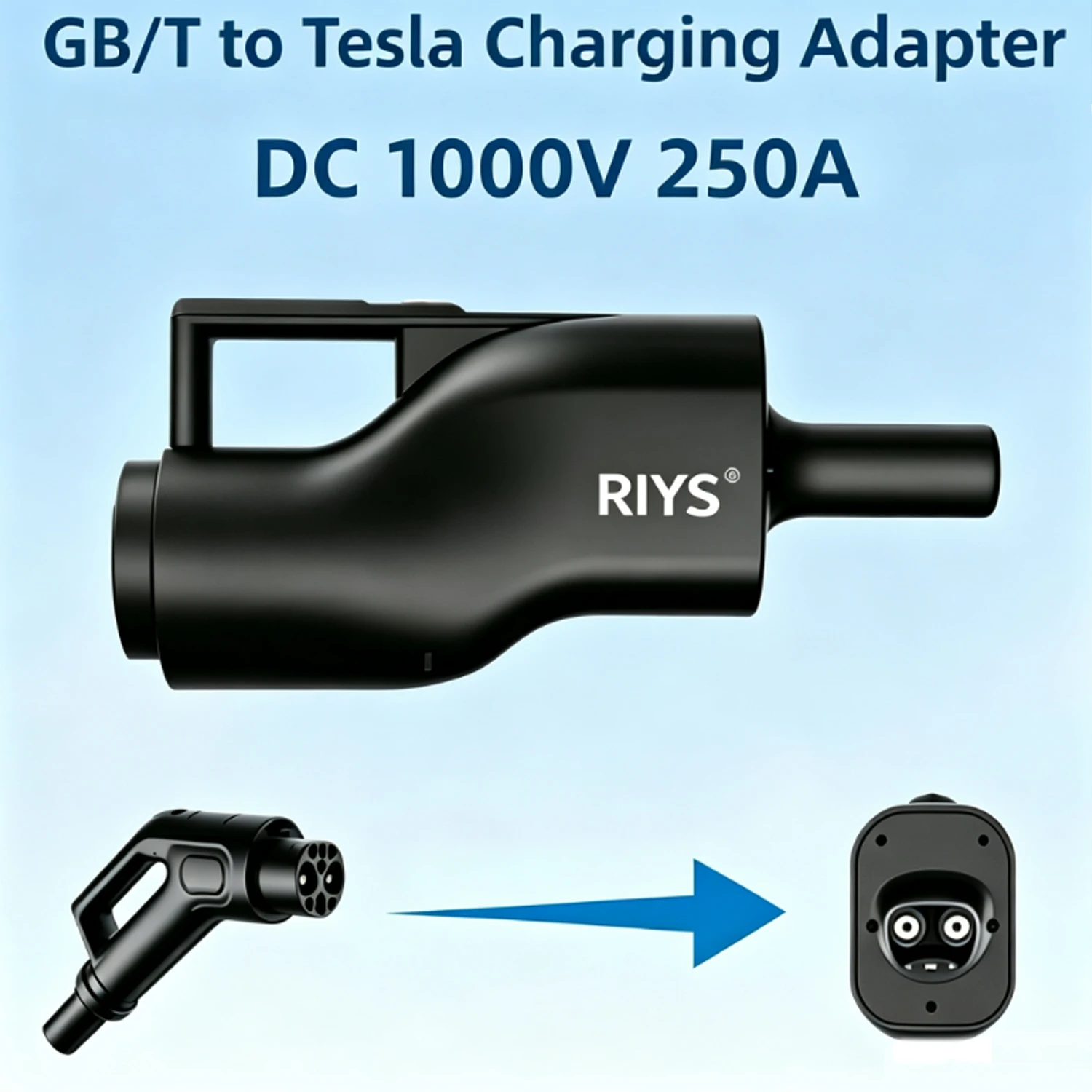 

RIYS Car Charging Adapter GBT to NACS EV Charging Adapter GBT Fast Charging Station to NACS Adapter For Tesla Car Accessories