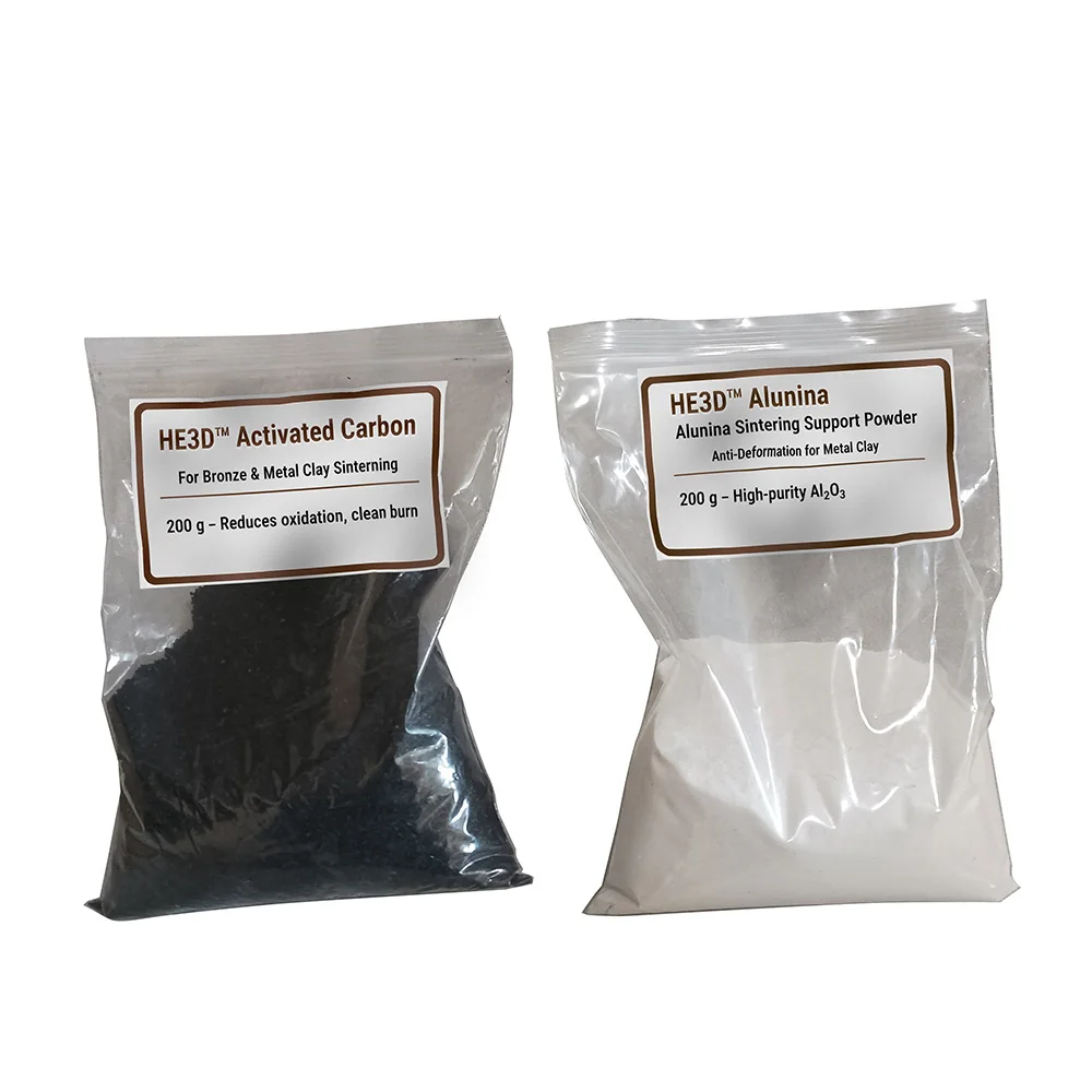 HE3D  Activated Carbon 200g & Alumina Support Powder 200g for Metal 3D Printer