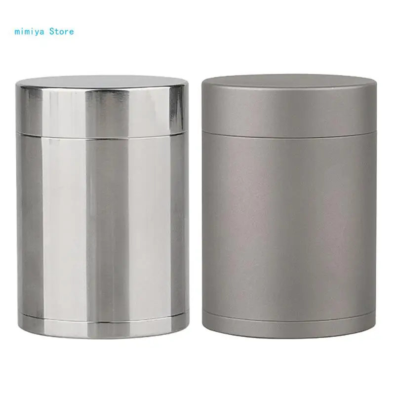 

pipi Portable Round Pills Container Box Large Capacity Pills Organizers Alloy Canister Cans Outdoor Bottle