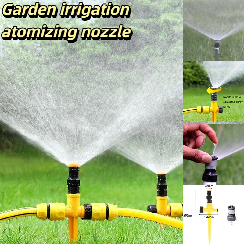 

Y Garden irrigation mist nozzle Adjustable 360° Rotation Irrigation Watering System Plant Watering Sprinkler For Lawn Greenhouse