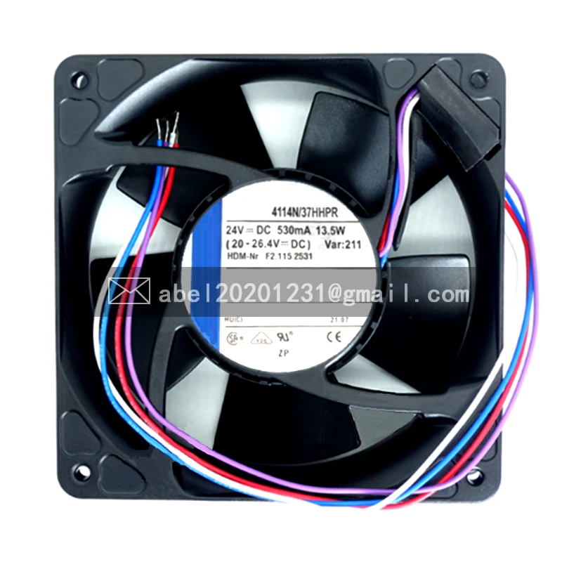 BRAND NEW ORIGINAL 4114N/37HHPR 24VDC 12038 120*120*38mm COOLING FAN