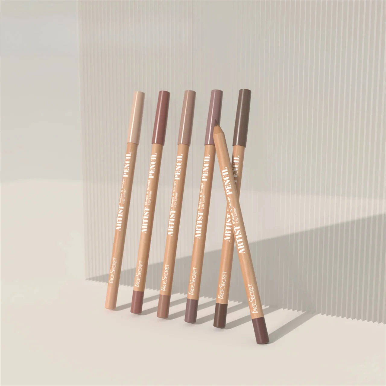 Face Secret Artist Shape Sculpt Lip Liner Pencil Set, Weightless Precise Liner with Super Soft Blendable Texture Matte Soft