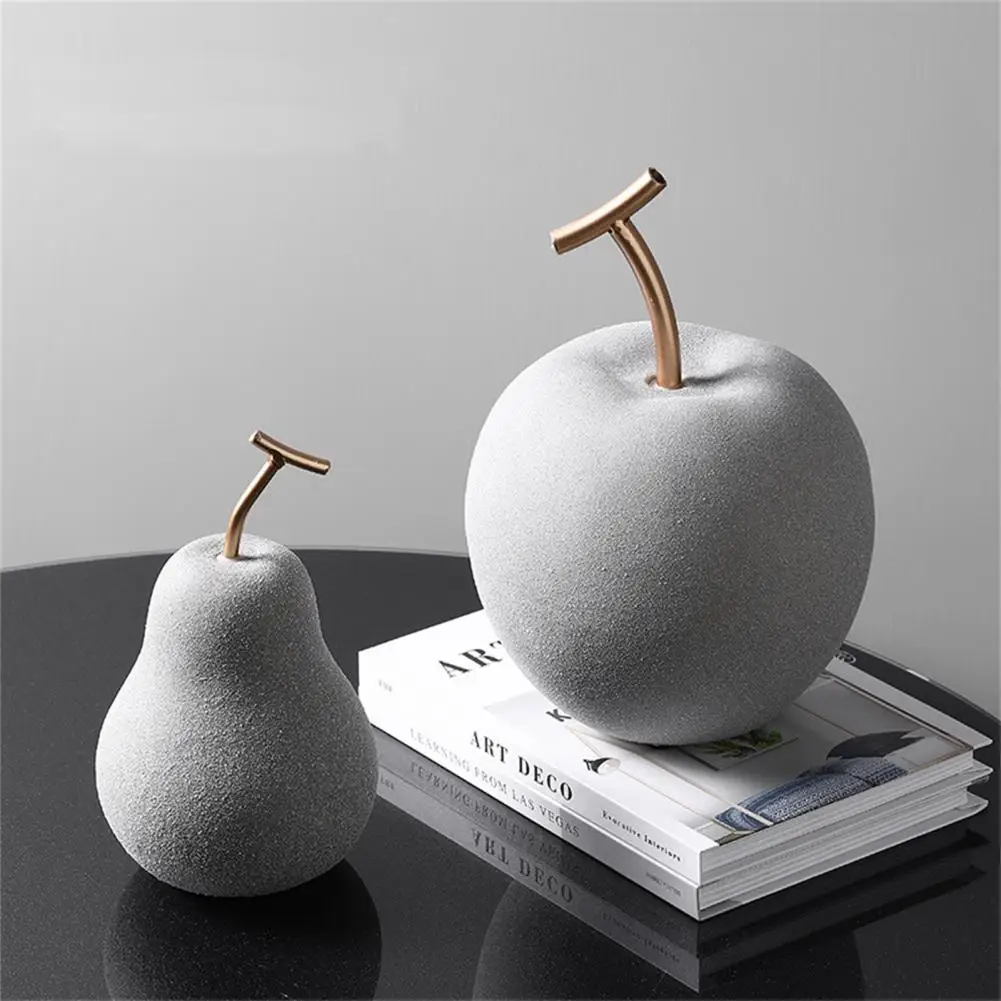 Modern Style Home Decor Ceramic Apple Figurines Creative Arts & Crafts Home Decoration Accessories Sweet Ornaments For Wedding