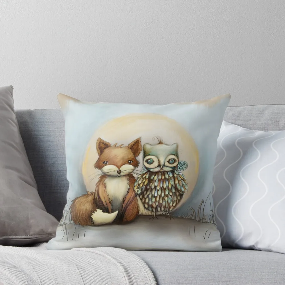 

fox and owl Throw Pillow Sofa Cushion Cover Christmas Pillows pillows decor home Pillowcases