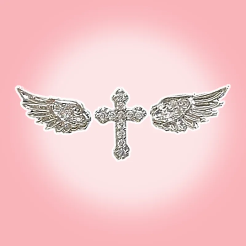 Women's Wing Shape Stud Earrings, Punk Gothic Style
