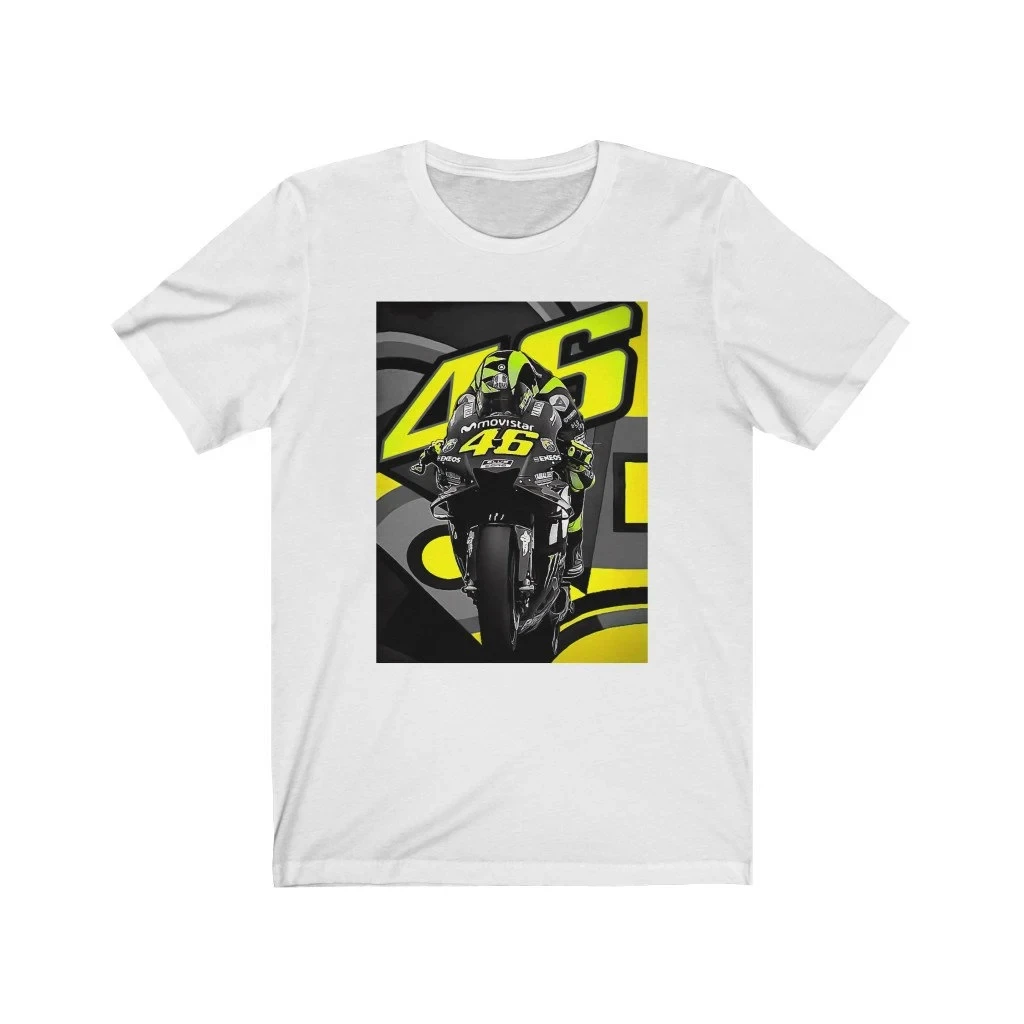 MotoGP Valentino Rossi 46 Graphic T Shirt for Men Racing Fan Tops Harajuku Street Unisex Cotton T-Shirt Casual Mens Clothing