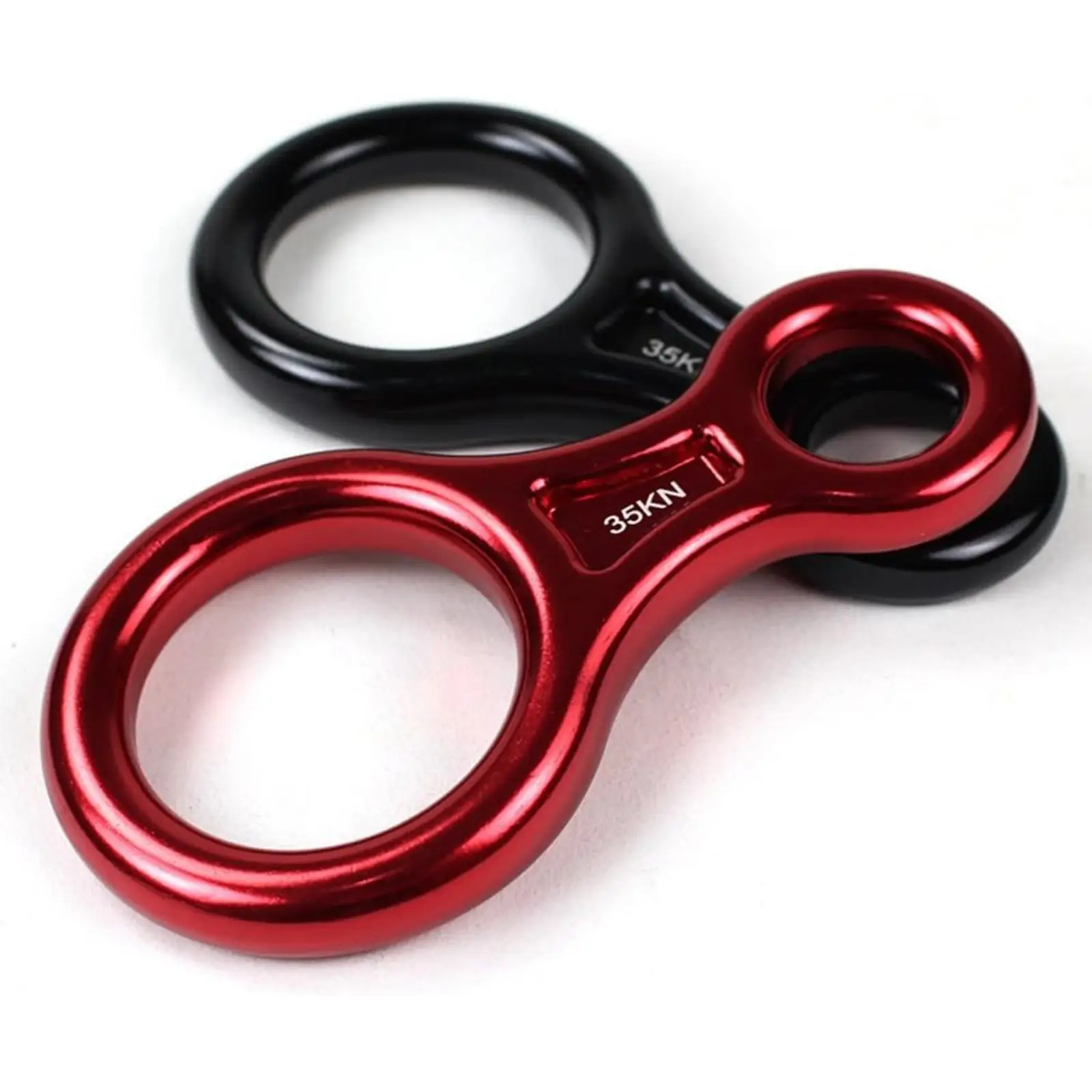 1Pc Rock Climbing Carabine 8 Shape Rigging Descender Aluminum Figure Belay Device Abseiling 35KN Eight Ring Downhill Equipment