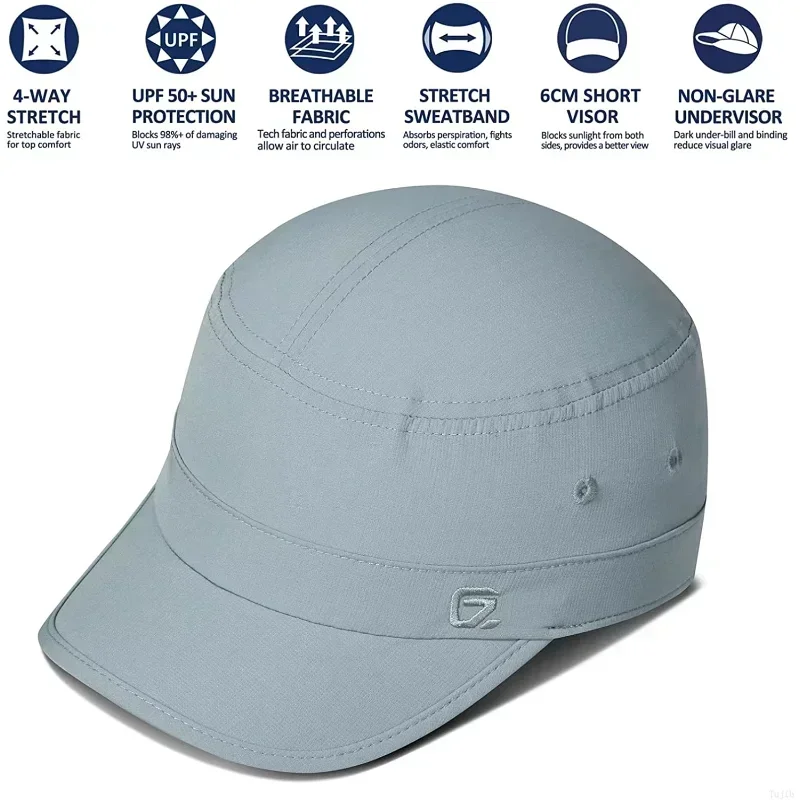 GADIEMKENSD Unstructured Hats UPF 50+ Lightweight Breathable Outdoor Cap for Men and Women Stretch Army Cap Sport Military Hats