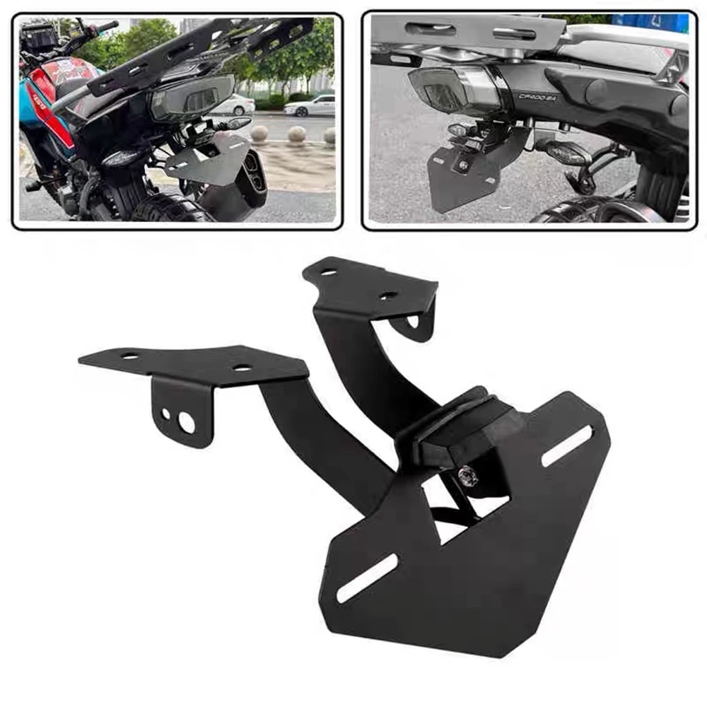 

Motorcycle License Plate Bracket For Cfmoto 450MT 2024 Motorcycles Registration Plate Holder Frame with LED Light Cf Moto 450 MT