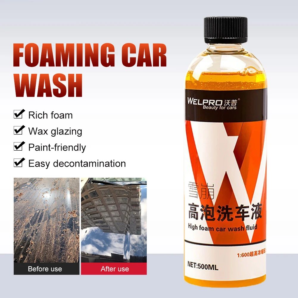 Multifunctional Car body Paint Cleaning Tools Car Washing Liquid 500ml Concentrated Cleaning Soap High Foam Powder Accessories