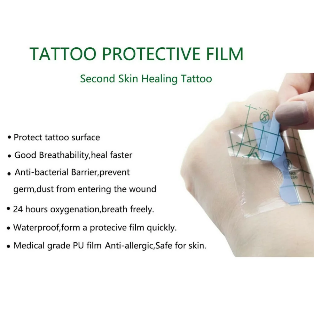 Tattoo Protective Bandage Skin Healing Transparent Waterproof Sticker Medical Breathable Tattoo Aftercare Repair PU Film Tape