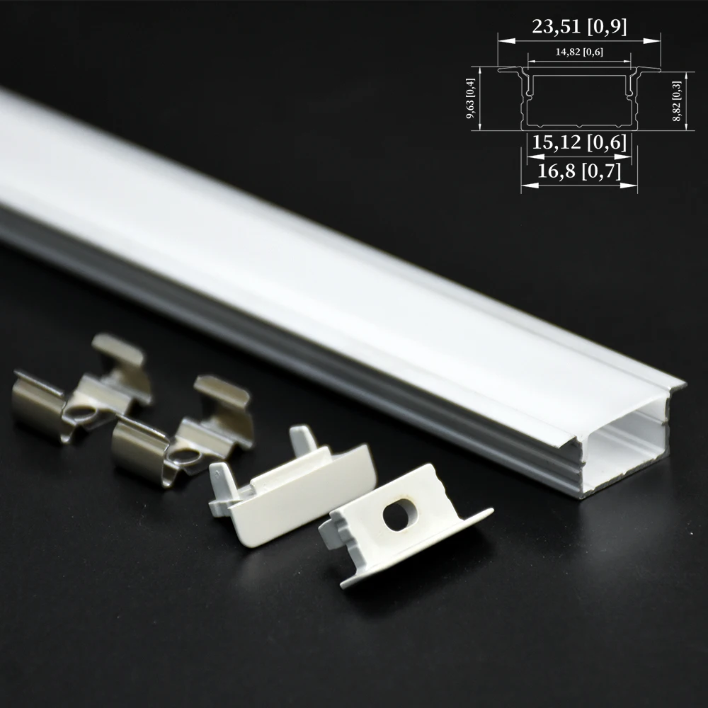 15*10mm 5 szt. 0.5M aluminiowy profil taśmy LED zapewniający eleganckie oświetlenie szafek szafy na wino regały