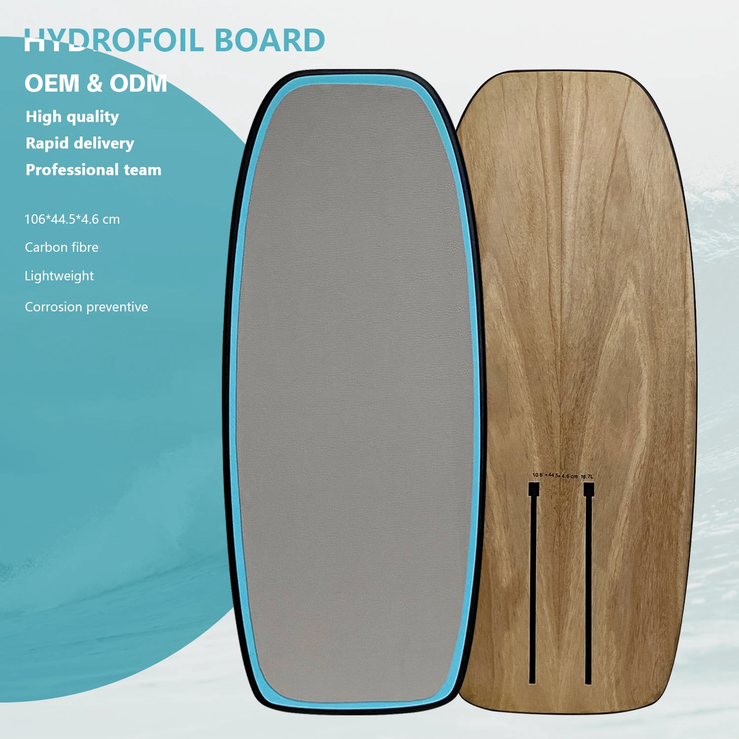 106cm Carbon Board 16.7L Downwind Foil Surfboard Skimboard Kiteboards Hydrofoil Wingfoil with Bag for Kitesurfing