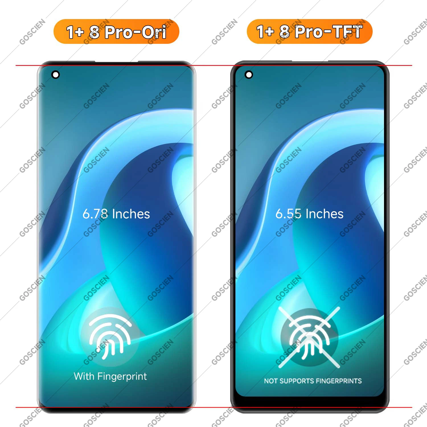 TFT Screen For OnePlus 8 Pro Tested 1+8Pro IN2023 IN2020 IN2021 LCD Display Touch Screen Digitizer Assembly Replacement