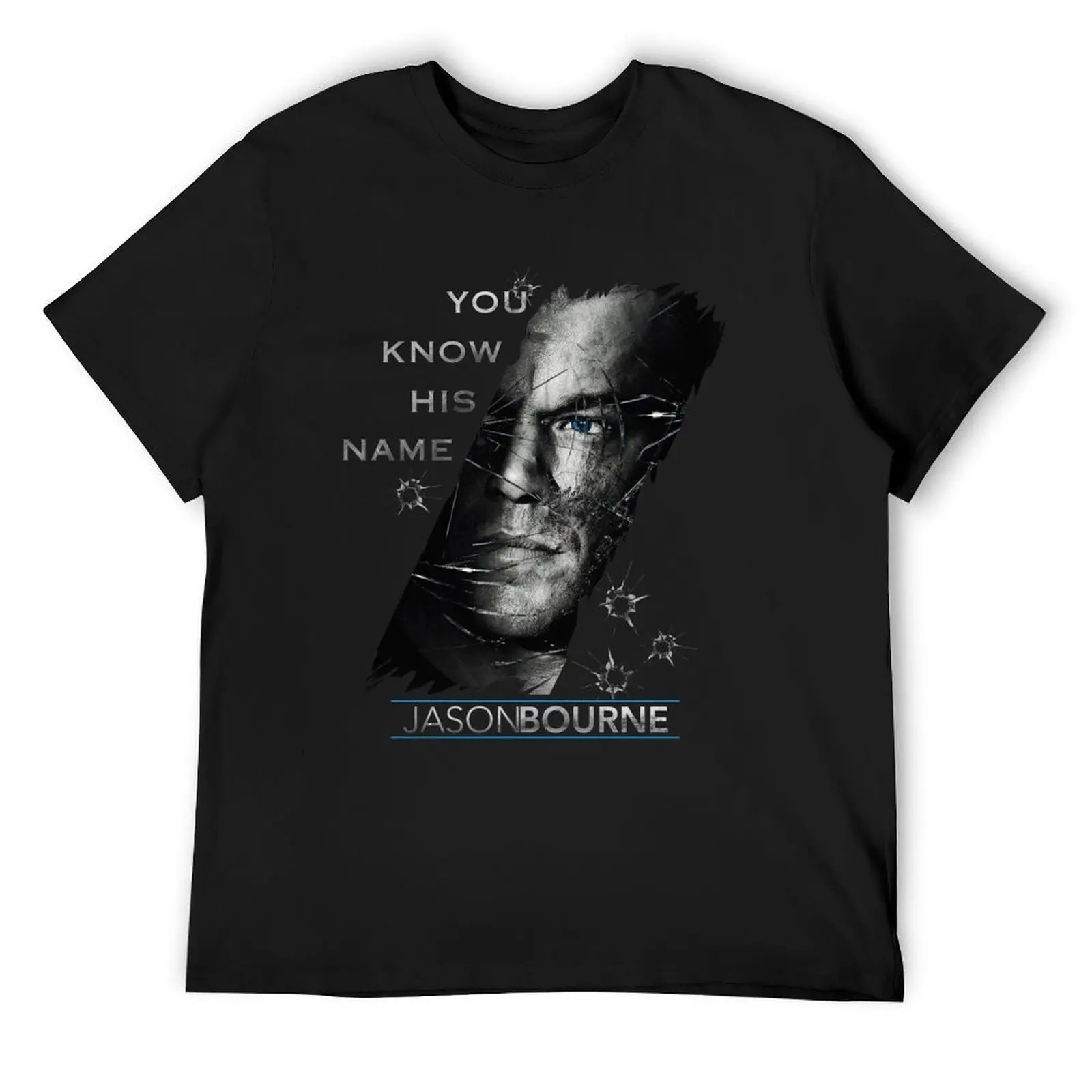 T-shirt Jason Bourne archivio blu taglie forti magliette oversize uomo magliette divertenti da uomo
