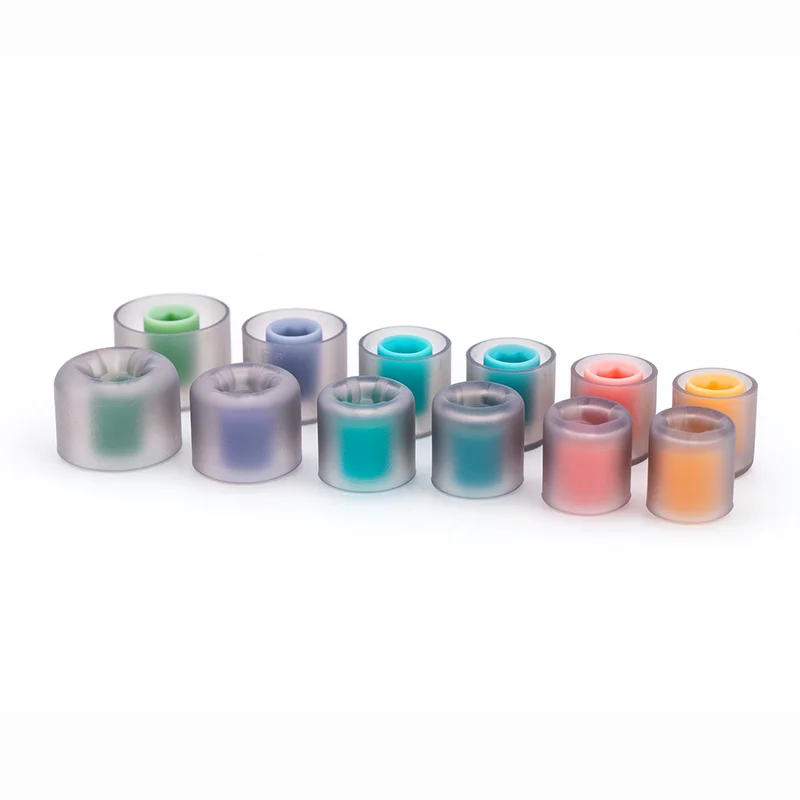 DUNU S&S PRO Eartips Stage&Studio Flexible Straight-Wall Silicone Eartips Hexagonal acoustic flow channel 3 Pairs Pack image 3