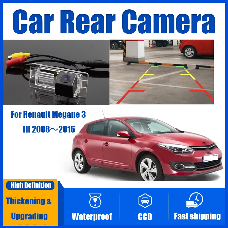 

Автомобильная камера заднего вида для Renault Megane 3 III 2008 ~ 2016 CCD Full HD камера ночного видения резервная парковочная камера противоударная камера