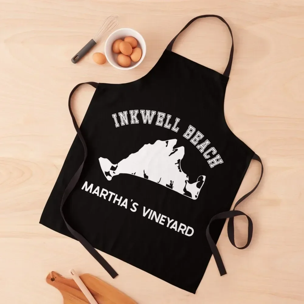 

Inkwell Beach, Oak Bluffs, Martha's Vineyard, MA, Vintage Apron barber men Cute Kitchen cleanings For Woman Apron