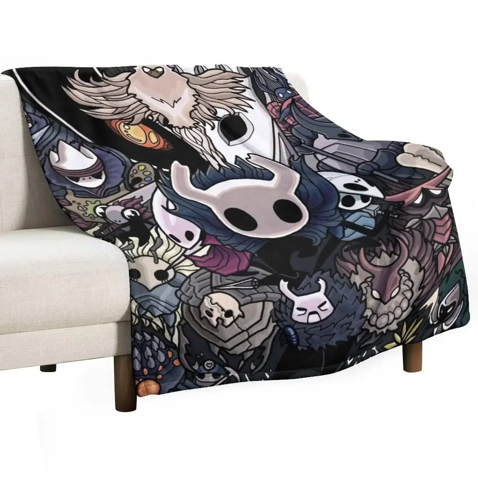 Hollow Knight Throw Blanket Cozy Microfiber Throw Blanket for Home Bedroom