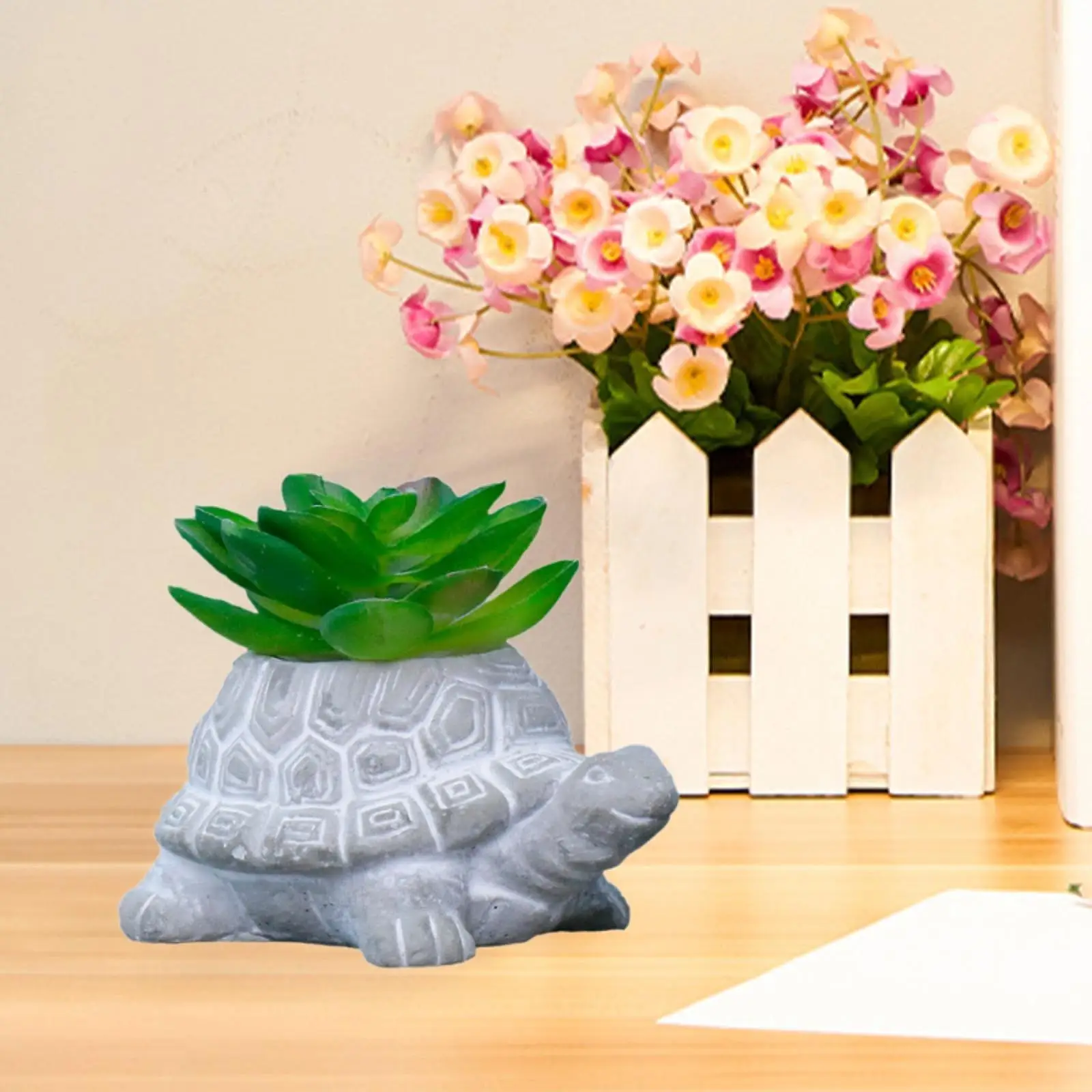 

Turtle Succulent Planter Creative Cute Succulent Pot for Gift Desk Farmhouse