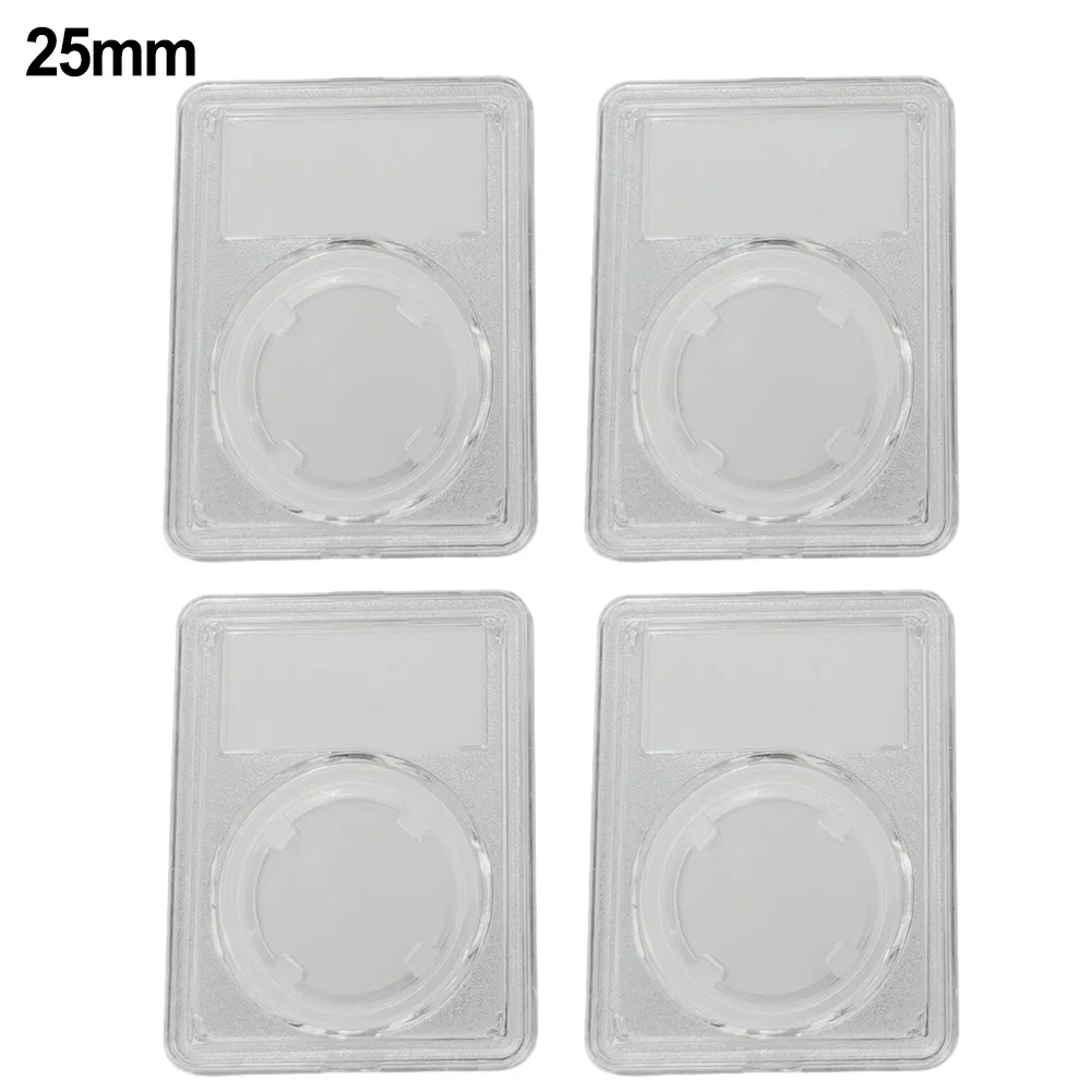 4pcs 16/25/30/40mm Clear Coin Capsule Holder Case Transparent Commemorative Collectable Coin Storage Box Collection Supplies