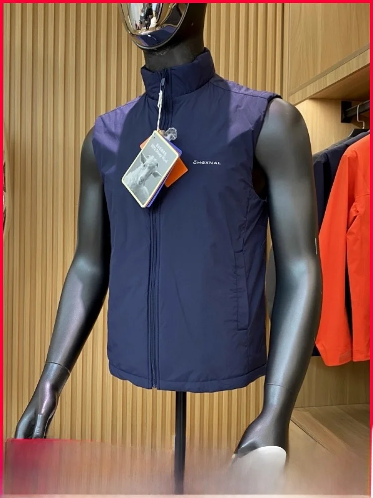 

Lightweight 00 Wool Filling Men's Outdoor Windproof Waterproof Heat Retaining Stand Collar Vest Autumn Winter Regular Fit Zi...