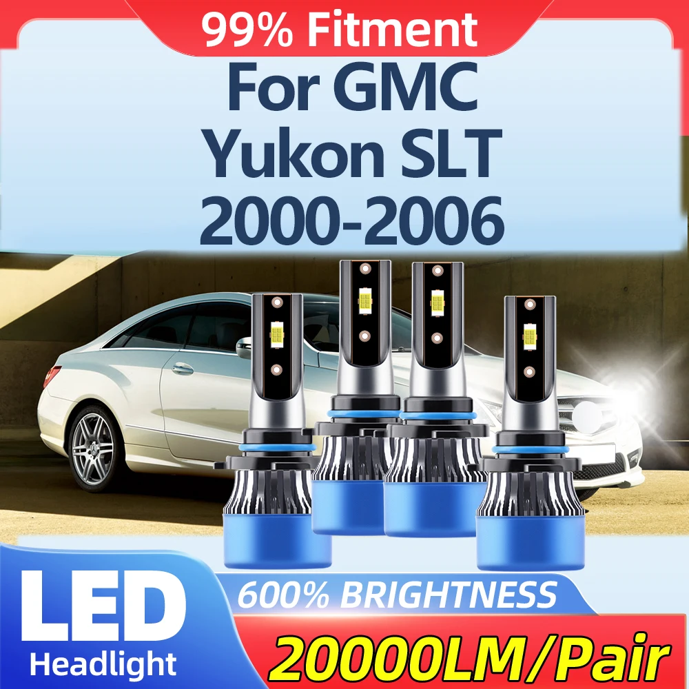 240W Turbo LED Headlight Bulb 40000LM HB3 9005 HB4 9006 Auto Headlamps 12V 6000K For GMC Yukon SLT 2000-2002 2003 2004 2005 2006