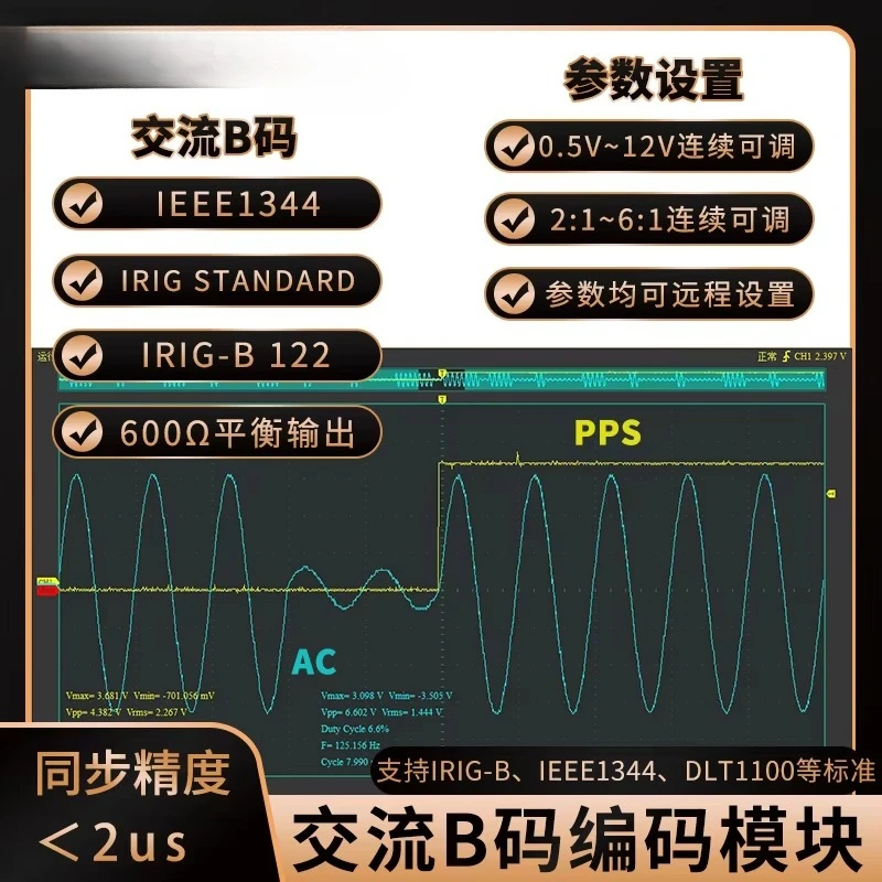 Ac b-code, ac code, irig-b encoding module, irig b-code generator, b-code