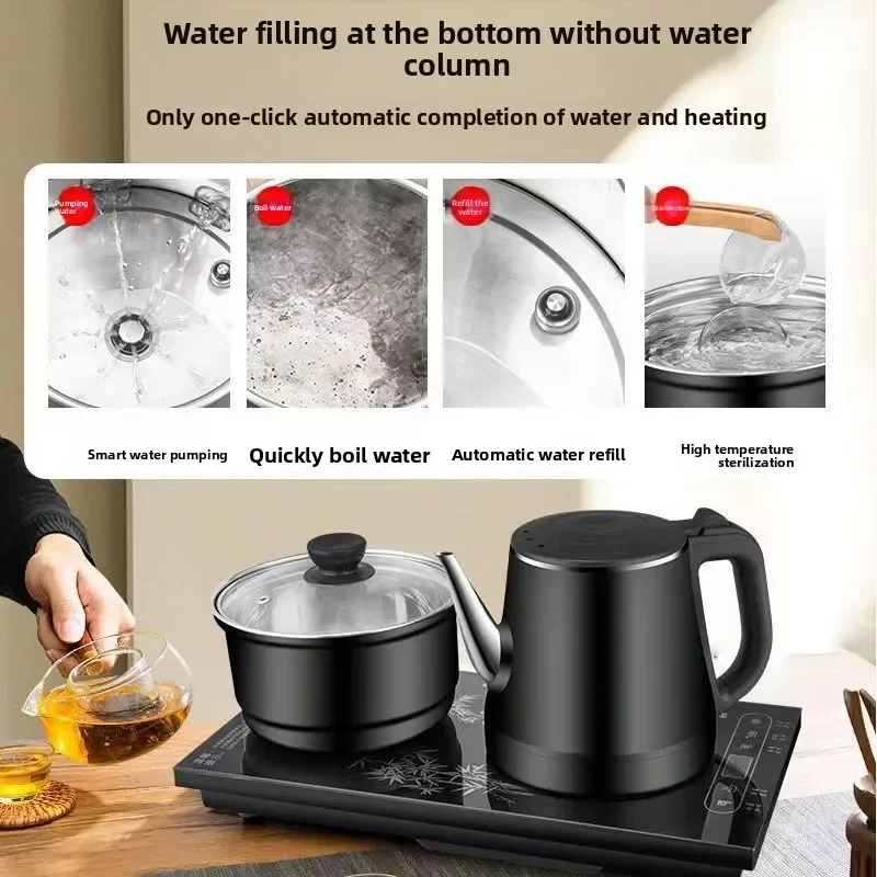 Chaleira automática de mesa de chá, conjunto automático de abastecimento de água para fazer chá