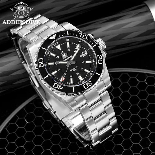 Imagen 2 del producto Reloj de buceo ADDIESDIVE para hombre, reloj mecánico analógico con bisel de cerámica luminosa de zafiro de 200m, relojes de buceo de acero inoxidable
