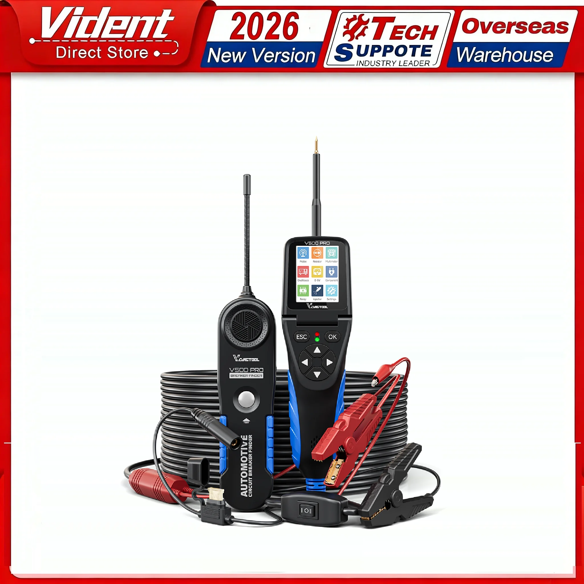 

Автомобильный тестер цепей VDIAGTOOL V500PRO: пробник питания, тестер форсунок, мультиметр/осциллограф/детектор реле/открытых/коротких замыканий