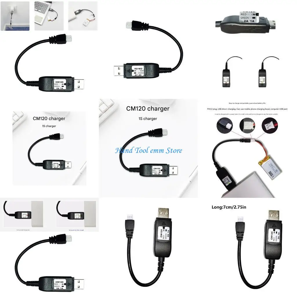 

Портативное решение для зарядки H37F для аккумуляторов CM120 1S FPV. Защита USB-соединения.