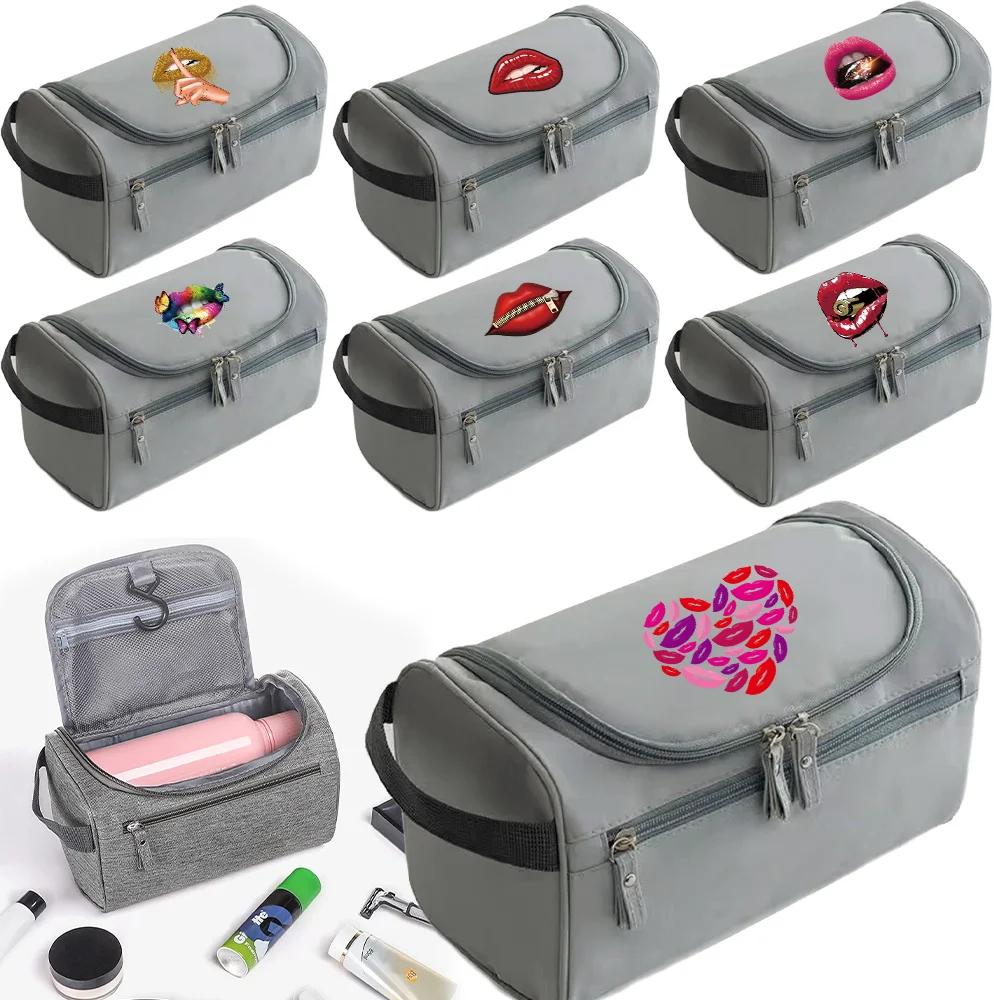

Wash Bag Luxurious Makeup Bag Essential for Washing Up Mouth Printing Series Reusable High Quality Zipper Storage Pack