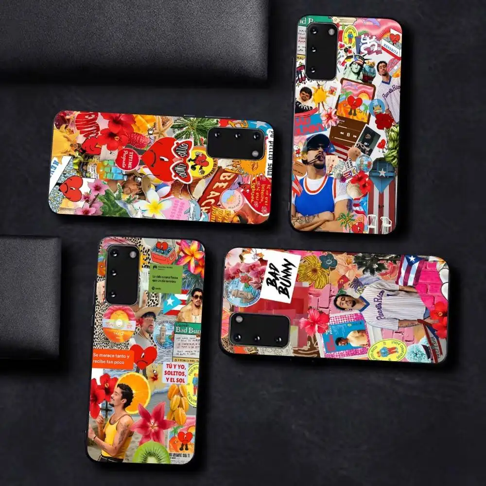 Singer B-Bad B-BunnyS Phone Case For Samsung S 24 fe 25 Ultra plus 20 lite 21 30 22 23 24 22 Ultra 5G Fundas