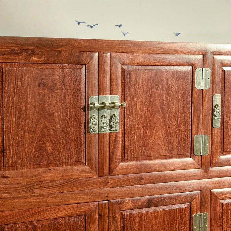 three-door top box cabinet, wardrobe, all solid wood, locker, Chinese style