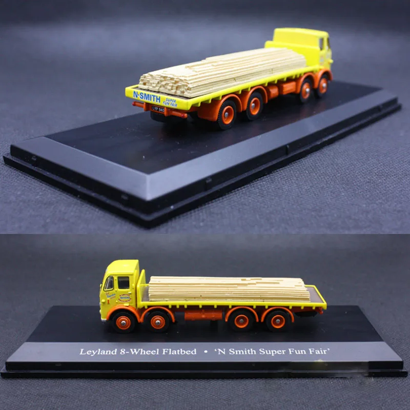 Die-casting 1/87 Scale 8-wheel Flatbed Truck Alloy Transporter Simulation Model Children\'s Toy Gift Adult Collection Souvenir