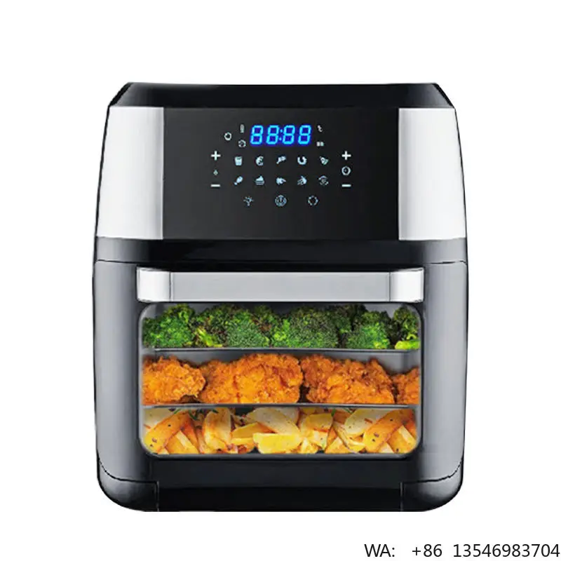 Newest air Fryer 12L Electric Digital Air Fryers Oven with Transparent Glass Pot Window Visual Drawer Basket Fryer