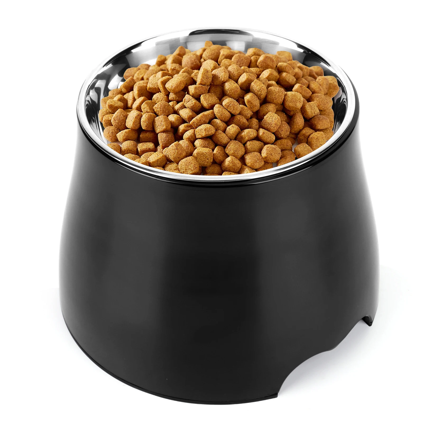 

Нескользящая одинарная миска для собак с внутренней вставкой из нержавеющей стали, приподнятая миска для еды и воды, защита от проливания, для маленьких, средних и крупных пород.