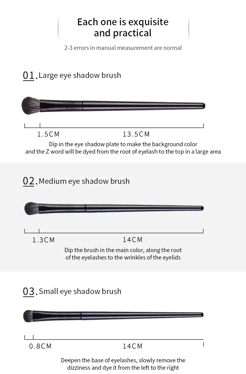 Natürliche Augen Make-Up Pinsel Set Lidschatten Pinsel Augenbraue Kontur Eyeliner Pinsel Frauen Augen Kosmetik Blending Detail Make-Up-Tools – Detail 7