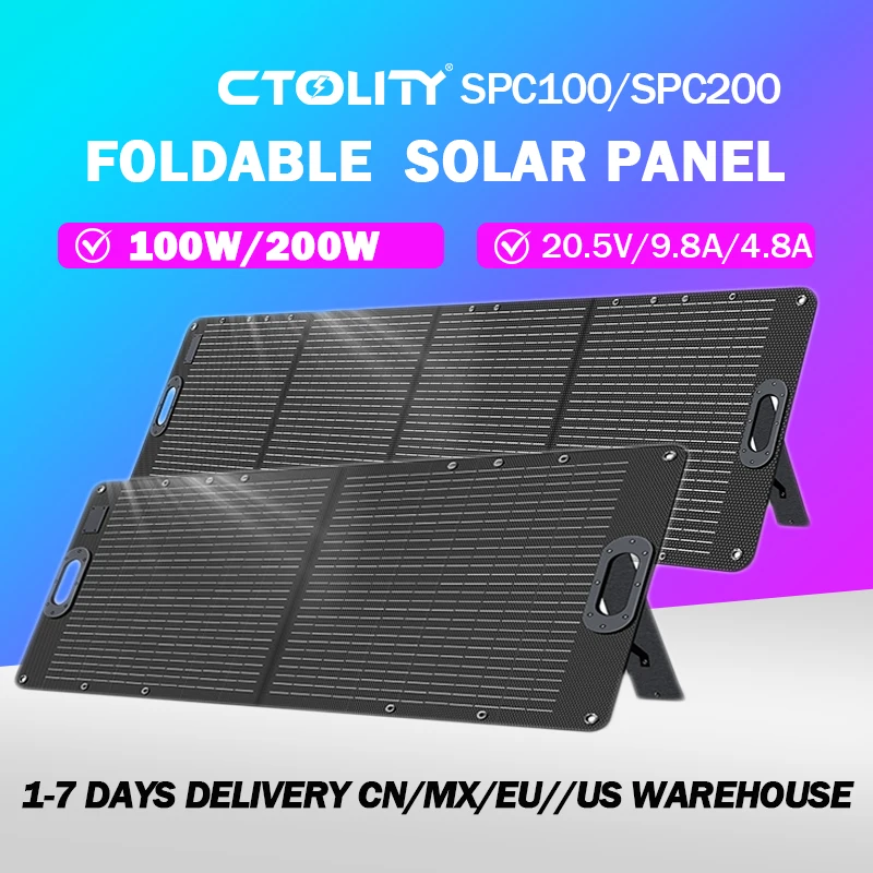 

ETFE 100W 200W Solar Panels Solar Backpack 20.5V Portable Solar Charging Panel Solar Power Supply For Camping 18AWG to MC4 1M