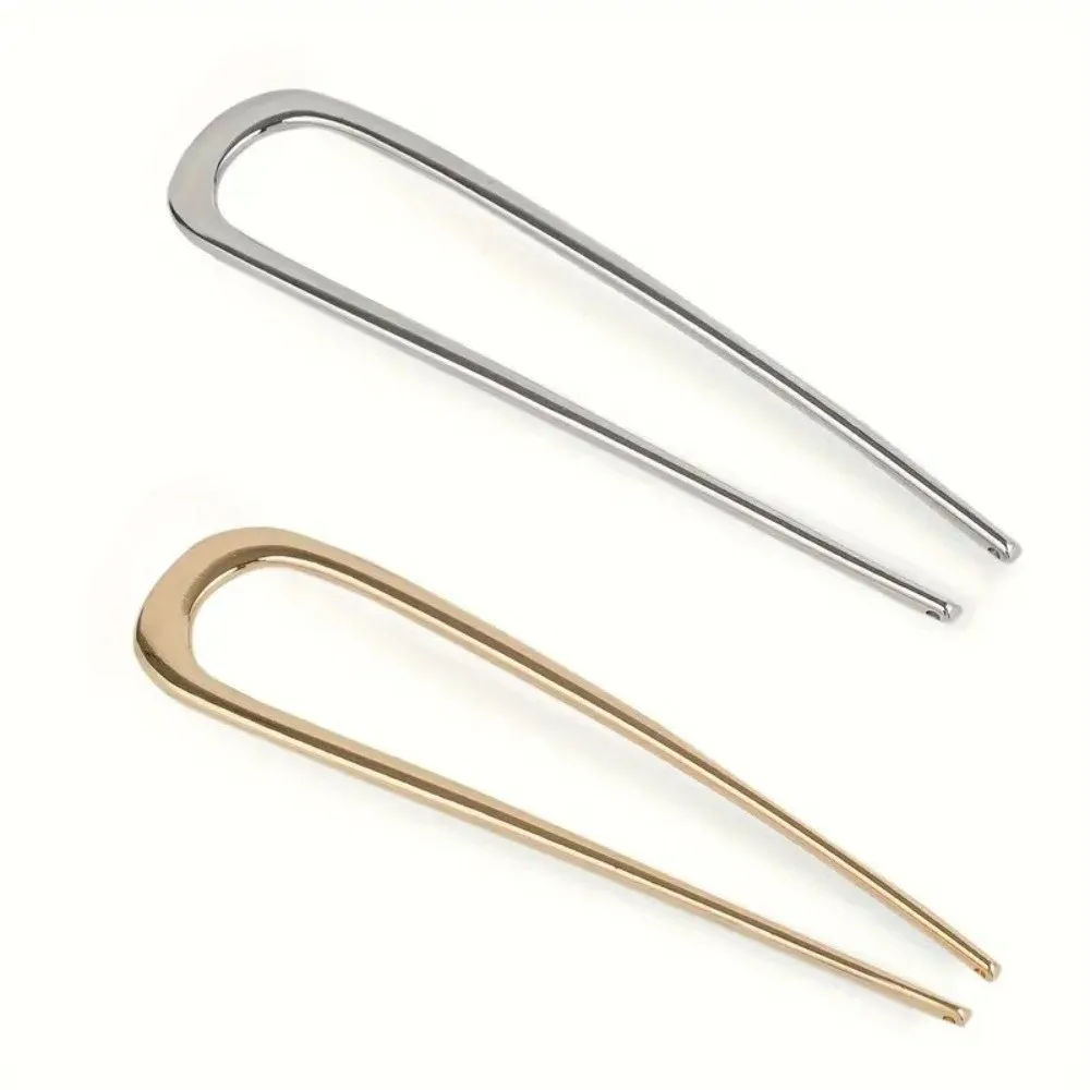 2Pcs High Quality U-Shaped Hair Clip Multifunctional Alloy Hair Fork Large Size Styling Aid Hairpin Hair Accessories