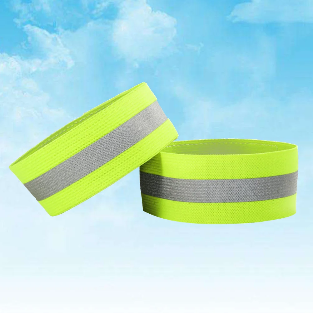 2 шт. светоотражающие ленты 25X4X0,3 см нейлоновые эластичные браслеты для ночного бега, езды на велосипеде, прогулок, спорта на открытом воздухе, защитное снаряжение, лагерь