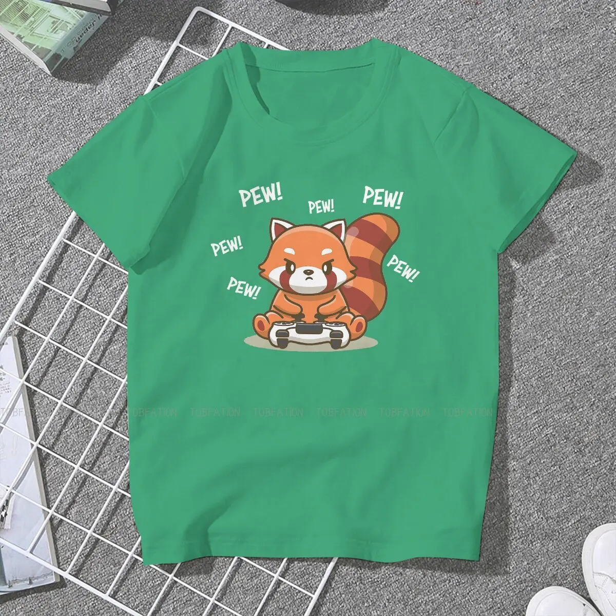 Play Game  4XL TShirt for Girl Red Panda Ailurus Fulgens Hip Hop Graphic  T Shirt Short Sleeve Ofertas