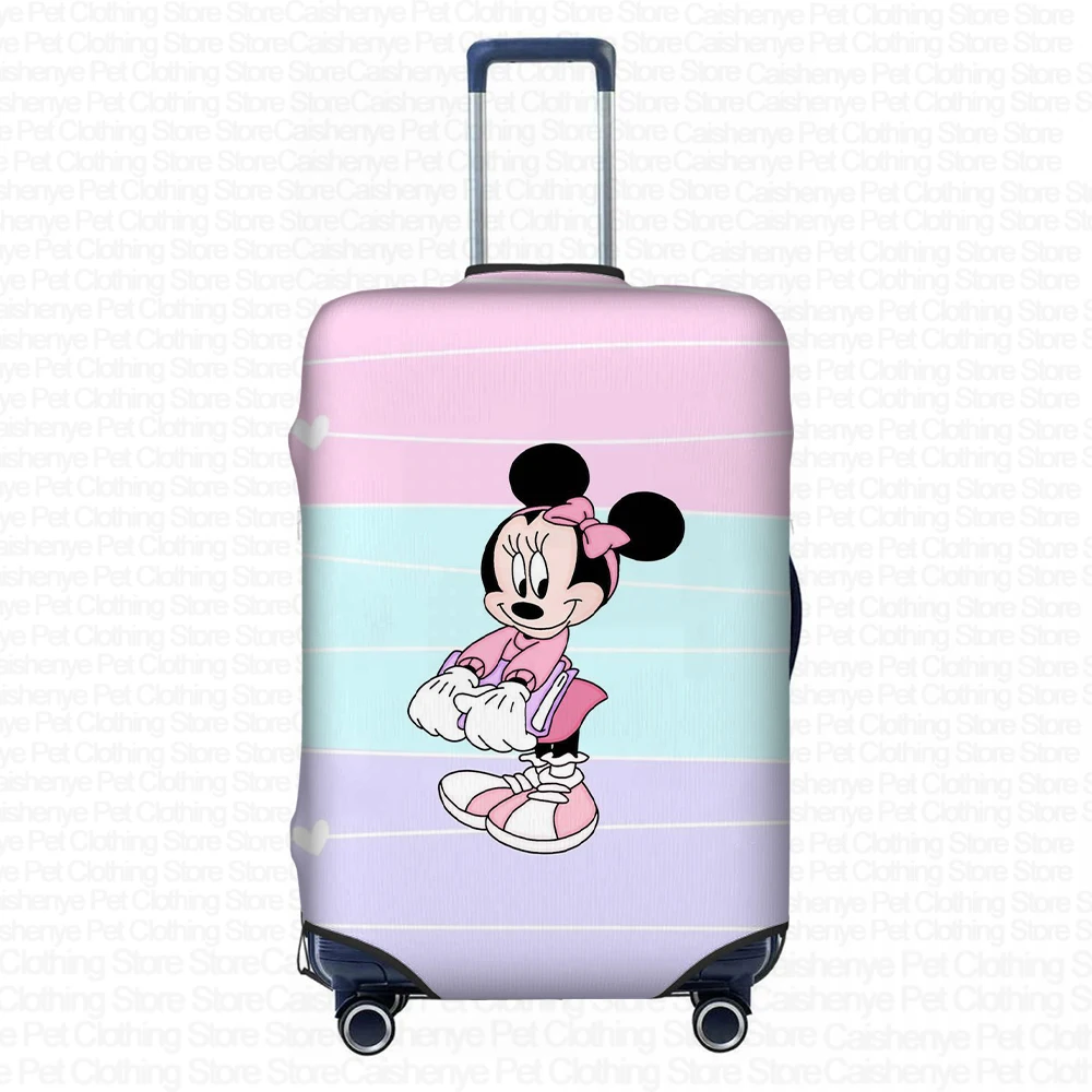 Disney Mickey Minnie Pattern Suitcase Protective Case Girls Dustproof Scratch-resistant 18-32 inch Travel Accessories