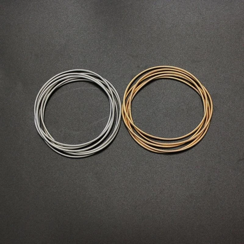  Stackable Coil Bracelet Retractable Jewelry Carbon Steel Wire Spring Bracelet