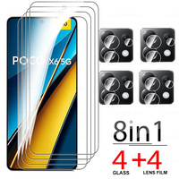 8In1 Pocox6 Poko Little X 6 Pro X6pro Camera Lens Protective For Xiaomi Poco X6 5G Tempered Glass Screen Protector